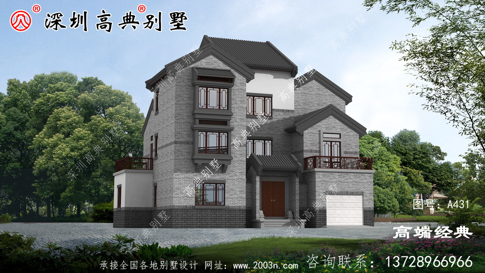 回鄉(xiāng)蓋棟新中式別墅，成為村里的王者