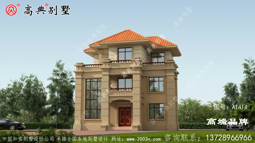 虎窗設(shè)計(jì)整個(gè)建筑非常時(shí)尚，在全村你就是最美的住宅