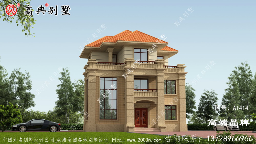 虎窗設(shè)計(jì)整個(gè)建筑非常時(shí)尚，在全村你就是最美的住宅